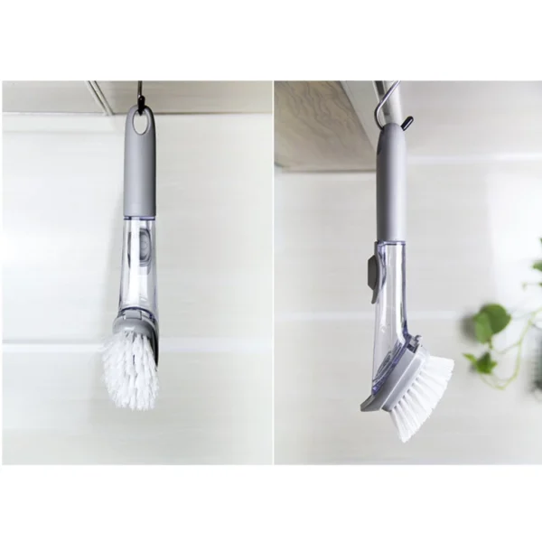 Automatic Soap Dispensing Kitchen Dish Brush Refill Liquid Removable Wash Head