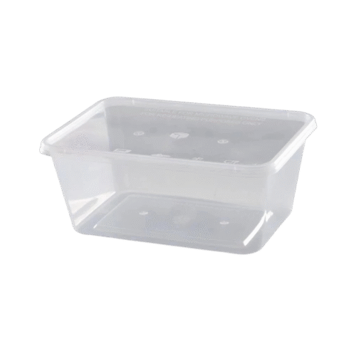 Microwave Disposable Rectangular Plastic Food Container Takeout Container Clear Container (10 Pcs x 1000ml)