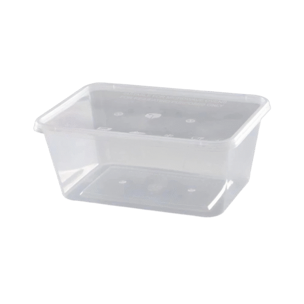 Microwave Disposable Rectangular Plastic Food Container Takeout Container Clear Container (10 Pcs x 1000ml)